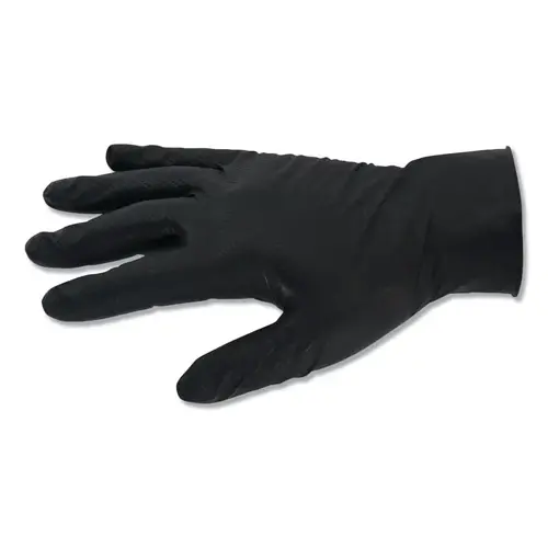 G10 Kraken Grip  Nitrile Gloves, Beaded Cuff, Fully Textured, Unlined, 2X-Large/11, Black, 6 mil - pack of 90
