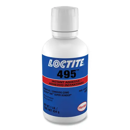 495  Super Bonder  Instant Adhesive, 1 lb, Bottle, Colorless - pack of 10