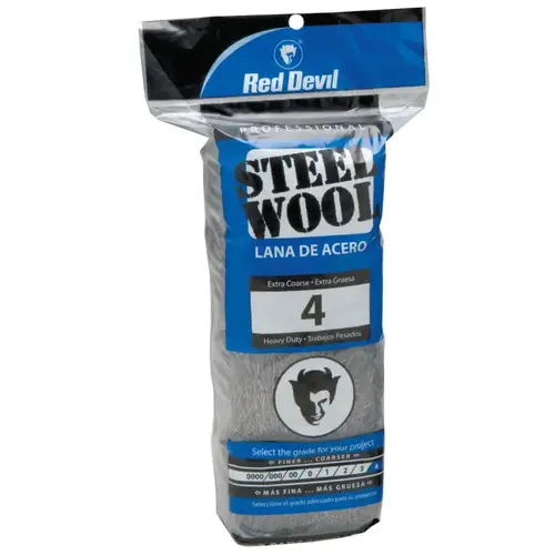 Red Devil 0317 Steel Wool, Extra Course, #4 - pack of 16