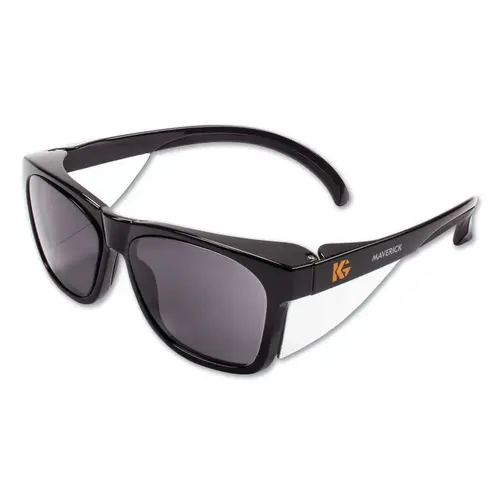 KLEENGUARD 49311 KleenGuard  Maverick  Safety Glasses, Smoke Anti-Fog/Scratch Lens, Black Frame