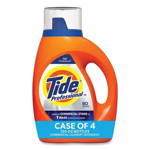 TIDE 14116 Commercial Liquid Laundry Detergent, 105 oz, Pour Bottle - pack of 4