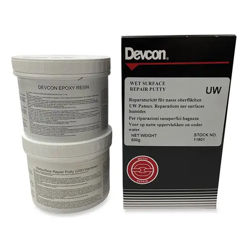 Devcon 11801 Underwater Repair Putty (UW), 1 lb, Gray - pack of 10