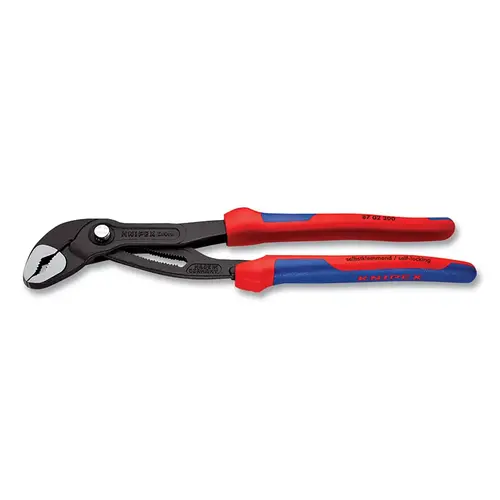 Knipex 8702300 Cobra  Water Pump Plier, 12 in OAL, 30 Adjustments, V Jaw, Heavy-Duty Ergonomic Handle