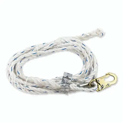 Peakworks V84084150 Verticle Lifeline, 150 ft, Steel Snap Hook, 310 lb