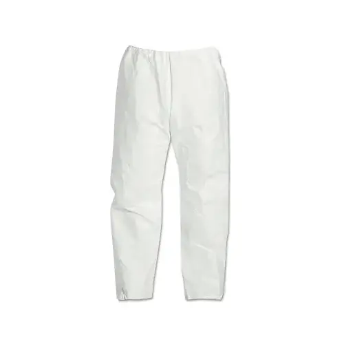 DuPont TY350S-XXL Tyvek  Pants with Elastic Waist, Open Ankles, 2X-Large White - pack of 50