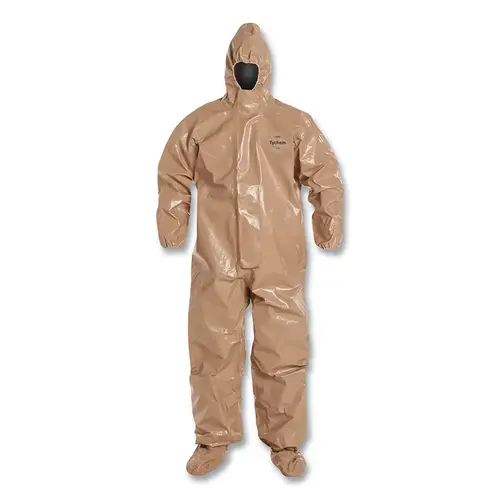 DuPont C3128TTN5X000600 Tychem  5000 Coverall, With Boot Flaps, Tan, 5X-Large - pack of 6
