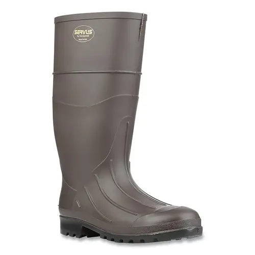 Servus 18805090 Iron Duke  Boots, Plain Toe, Size 9, 15 in H, PVC, Brown/Black Sole Pair