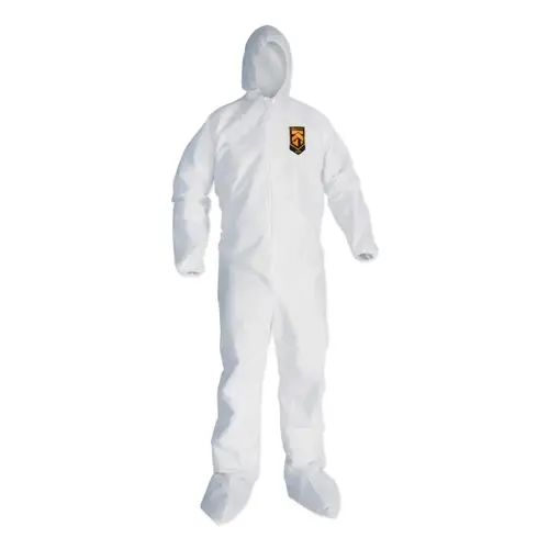 KLEENGUARD 49123 KleenGuard  A20 Breathable Particle Protection Coverall, White, Large, ZF, EBWAHB - pack of 24