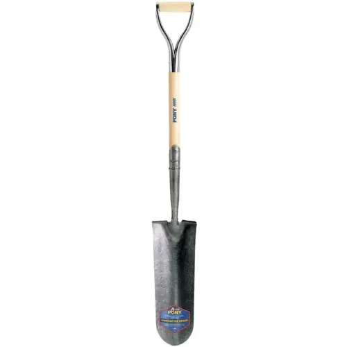JACKSON PROFESSIONAL TOOLS 1231100 J-450  Series PONY  Shovel, 5.5 in W x 16 in L Blade, 27 in L Armor D-Grip, White Ash, Drain Spade