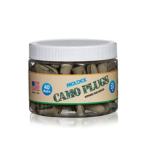 Moldex 6685 Earplug Canister, Camo Plugs , Foam, Brown/Green/Tan with Swirls/Streaks, Disposable - pack of 40