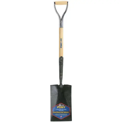 JACKSON PROFESSIONAL TOOLS 1230200 J-450  Series PONY  Shovel, 7.5 in W x 12 in L Blade, 27 in L Armor D-Grip, White Ash, Garden Spade