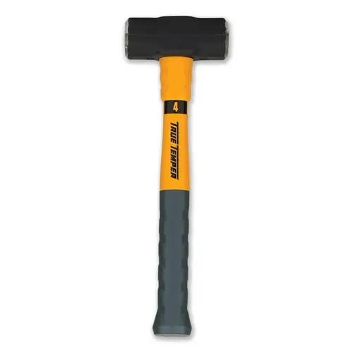 True Temper 20184500 Toughstrike Fiberglass Engineer Hammer, 4 lb, 15 in Handle Black; Yellow; Gray