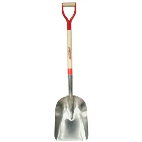 Razor-Back 50154 Aluminum Scoops, 14.5 x 11 Blade, 31 in White Ash Steel D-Grip Handle