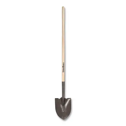 Union Tools 40192 Round Point Shovel, 9.25 in L x 7.375 in W Blade, 48 in Hardwood Straight Handle - pack of 6