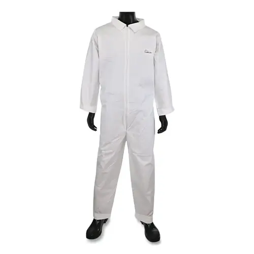 PIP 3600/4XL Posi-Wear  BA  Microporous Disposable Basic Coveralls with Collar, White, 4X-Large