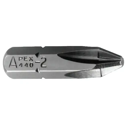 Apex 4402R Phillips Insert Bits, #2, 1/4 in x 1 in, Hex, 18 per bag