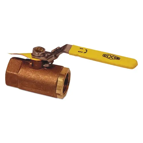 DIXON VALVE BBV50LV Safety Vented Ball Valves, 1/2 in (NPT) Inlet, Female/Female, Brass