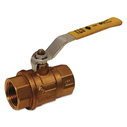 DIXON VALVE FBV125 Imported Brass Ball Valves, 1 1/4 in (NPT) Inlet, Female/Female, Brass