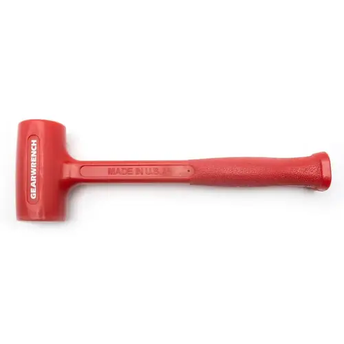 GEARWRENCH 69530G One-Piece Standard Head Dead Blow Hammers, 0.85 lb Head, 1.25 in Face Red