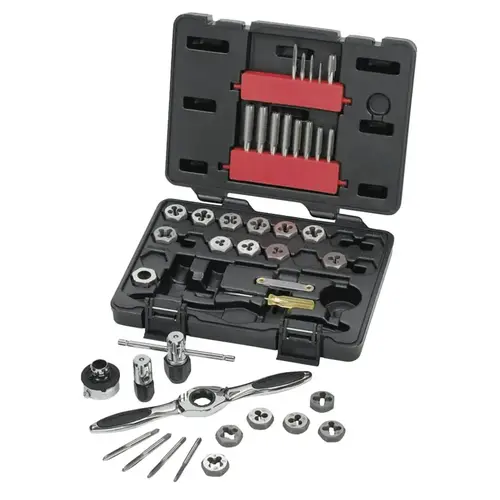 GEARWRENCH 3885 Tap & Die Set: #4-40 to 1/2-20 Taps, #4-40 to 1/2-20 Dies, NPT, UNC & UNF