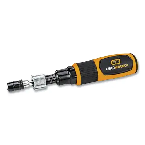 GEARWRENCH 89624 Torque Limiting Screwdrivers; Type: Square ; Minimum Torque (Nm): 1.129 ; Minimum Torque (Inch/oz): 160.0 ; Maximum Torque (Inch/oz): 800.00 ; Maximum Torque (Nm): 5.649 ; Drive Size: 1/4 (Inch)