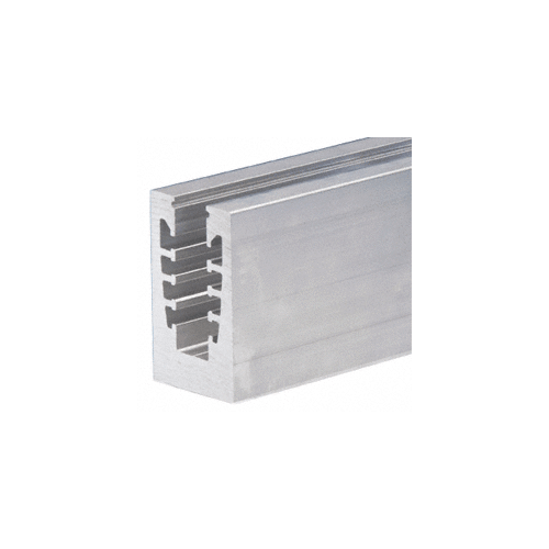 B5G Series Mill Aluminum 120" Square Base Shoe Fascia Mount Drilled for 1/2" Glass