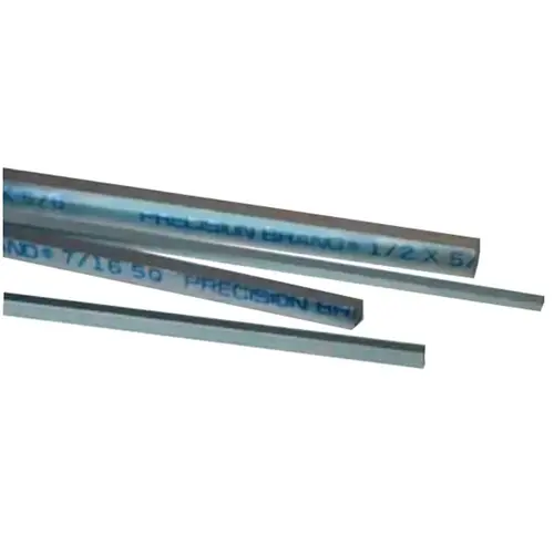 Precision Brand 14250 Square Zinc Plated Keystocks, 1/4 in x 12 in, 6 per bundle