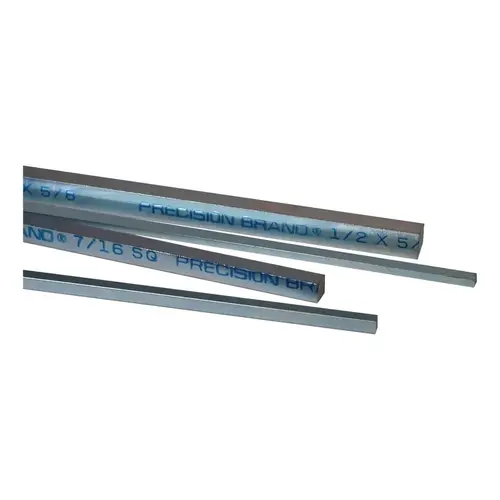 Precision Brand 14475 Square Zinc Plated Keystocks, 7/8 in x 12 in, 4 per bundle