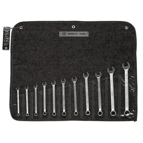 11 Pc Combination Wrench Sets, 12 Points, Metric, Chrome Plated