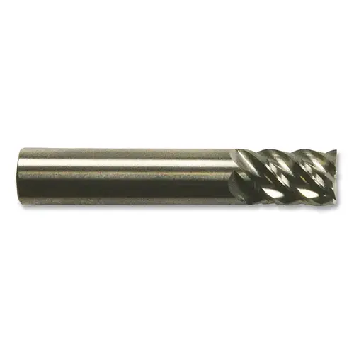 Cleveland C60420 CEM-EMS-5 Solid Carbide Square End Mill, 5/32 x 3/16 x 5/16 x 2, 5 Flutes, Straight Shank, Bright Finish