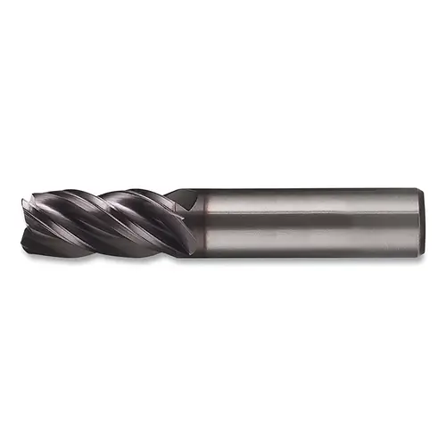 Cleveland C80065 CEM-V-4R Center Corner Radius End Mill, 5/8 x 5/8 x1-1/4 x 3-1/2, 0.125 CR, 4 Flutes, Straight Shank, AP/MAX
