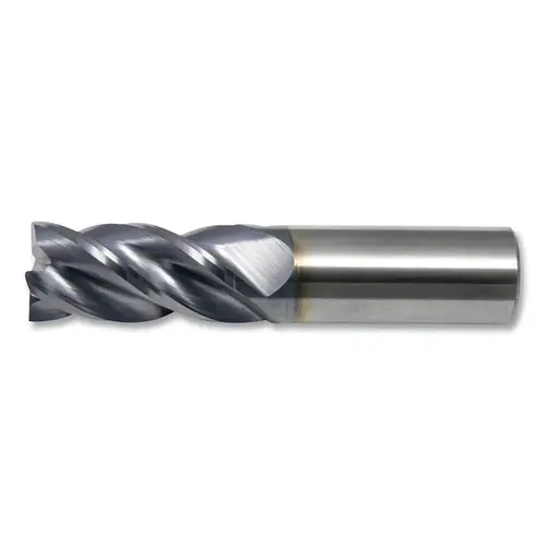 CEM-V-4R-TA Carbide End Mill, 1 x 1 x 3 x 6, 0.000 CR, 4 Flutes, Weldon Flat, AP/MAX Finish