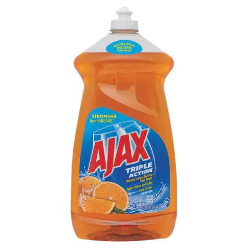 AJAX 49860CT Dish Detergent, Liquid, Antibacterial, Orange, 52 oz, Bottle - pack of 6