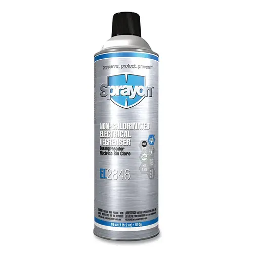 Sprayon S20846000 EL2846 Non-Chlorinated Electrical Degreaser, 18 oz, Aerosol Can, Strong Scent Colorless - pack of 12