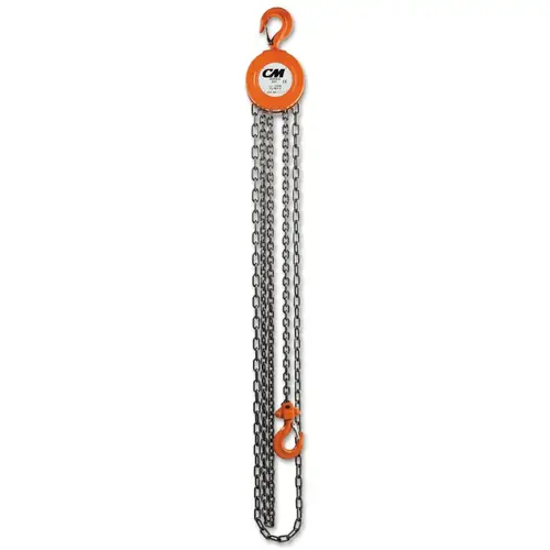CM COLUMBUS MCKINNON 2210 Series 622 Hand Chain Hoist, 1 Ton Capacity, 15 ft Lifting Height, 77 lbf