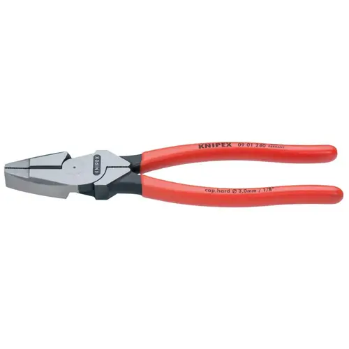 Knipex 0901240SBA New England Linesman Pliers, 9 1/2 in Length, Plastic Coated Handle