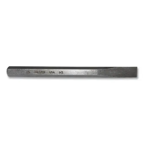 Mayhew 70205 Cold Chisels, 6 in Long, 1/2 in Cut Width, Sand Blasted