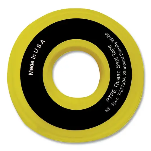 Gas Line PTFE Thread Sealant Tape, 3/4 in W, 520 in L, Yellow, Full Density
