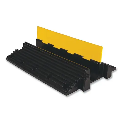 Yellow Jacket  Heavy-Duty Cable Protector, 5.875 in H x 26.75 in W x 36 in L, Dog Bone Connector, Yellow/Black