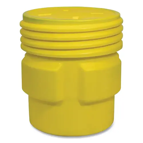 Eagle 1661 Poly Drum, Overpack, Screw-On Lid, Yellow, 65 gal