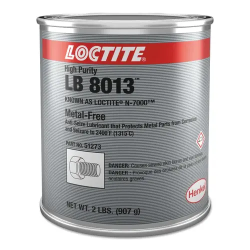 Loctite 234290 N-7000 High Purity Anti-Seize, Metal Free, 2 lb Can Silver - pack of 12