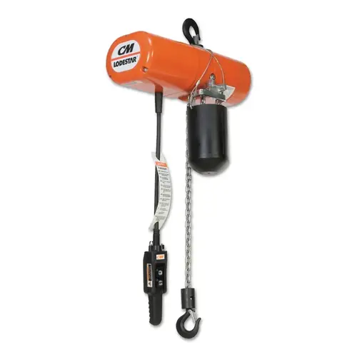 CM COLUMBUS MCKINNON 9502 Lodestar Electric Chain Hoist, 3 Tons Capacity, 15 ft Lifting Height, 3 Falls