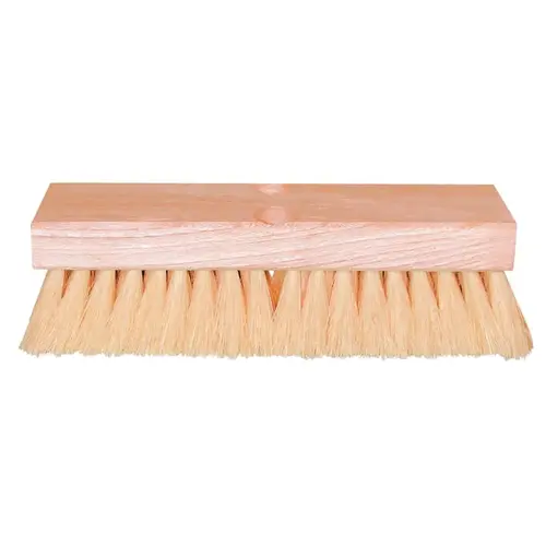 MAGNOLIA BRUSH 10DN Deck Scrub Brushes, 10 in Hardwood Block, 2 in Trim L, Acid-Proof Polypropylene