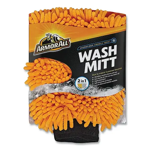 ARMOR ALL 17616 Microfiber Noodle Tech  Wash Mitt, 1 ct Yellow - pack of 48