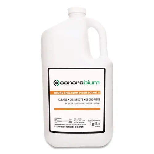 Concrobium 626001 Broad Spectrum Disinfectant Cleaner, 1 gal Jug, Unscented