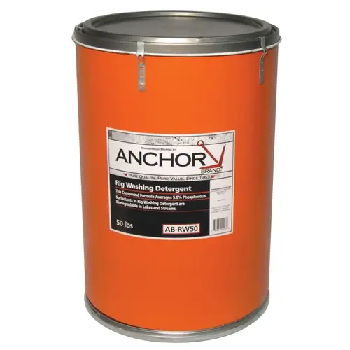 Anchor Industries ABRW50 Rig Washing Detergent, 50 lb, Drum