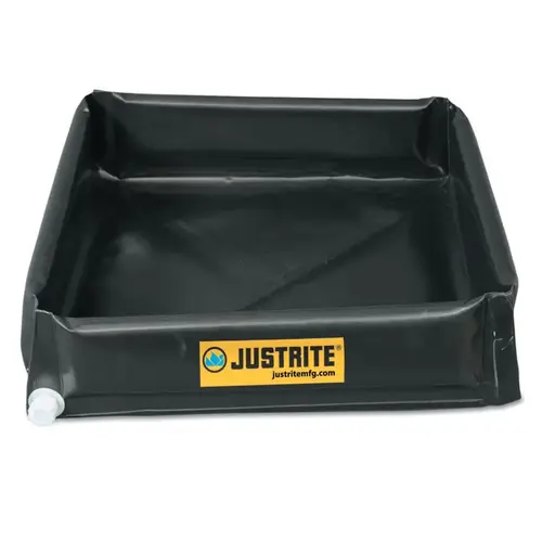 Justrite 28442 Mini-Berm Flex Trays, Black, 30 gal, 3 ft x 3 ft
