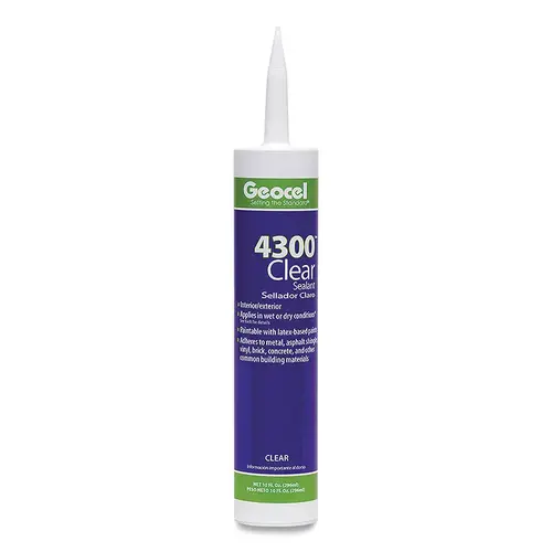 GEOCEL GC58000 4300  Clear Sealant, 9.5 oz, Cartridge, Clear - pack of 24