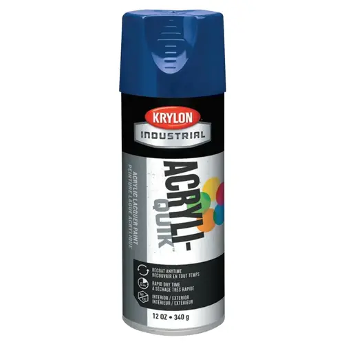 Krylon Industrial K01901A07 Interior/Exterior Industrial Maintenance Paint, 12 oz Aerosol Can, Regal Blue - pack of 6