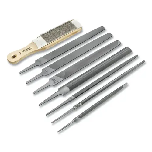 8-Pc Machinist File Set, 7 in, 10 in